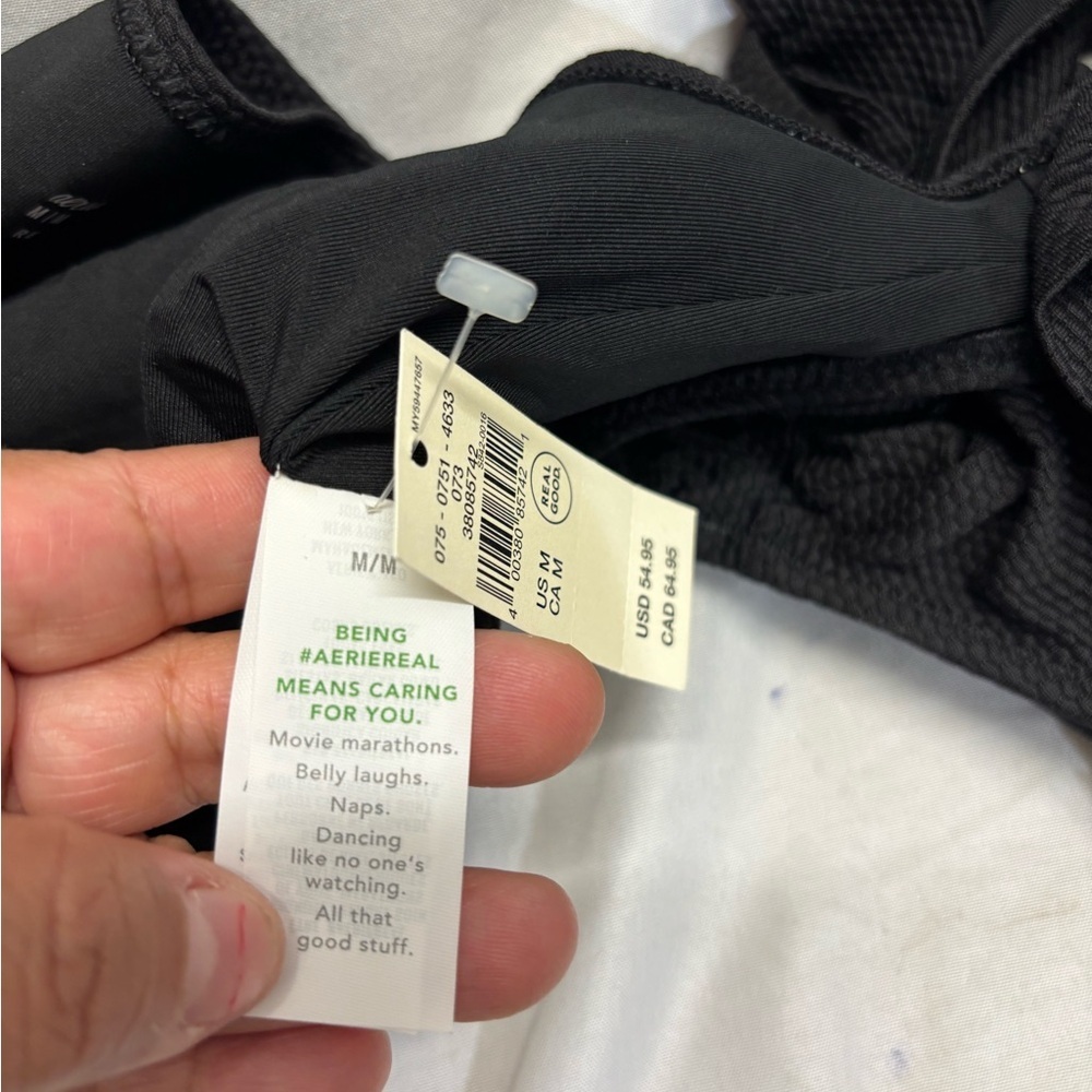 Aerie Black Tie-Side Sports Bra - Picture 9 of 9